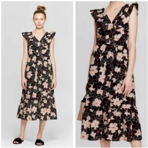 WHO WHAT WEAR womens floral summer dress size XS